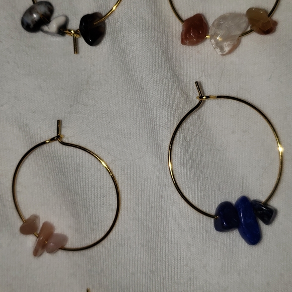 Wine Glass Charms, Set of 12 Different Gem Stones, NWT, PRICE IS FIRM - Picture 6 of 14